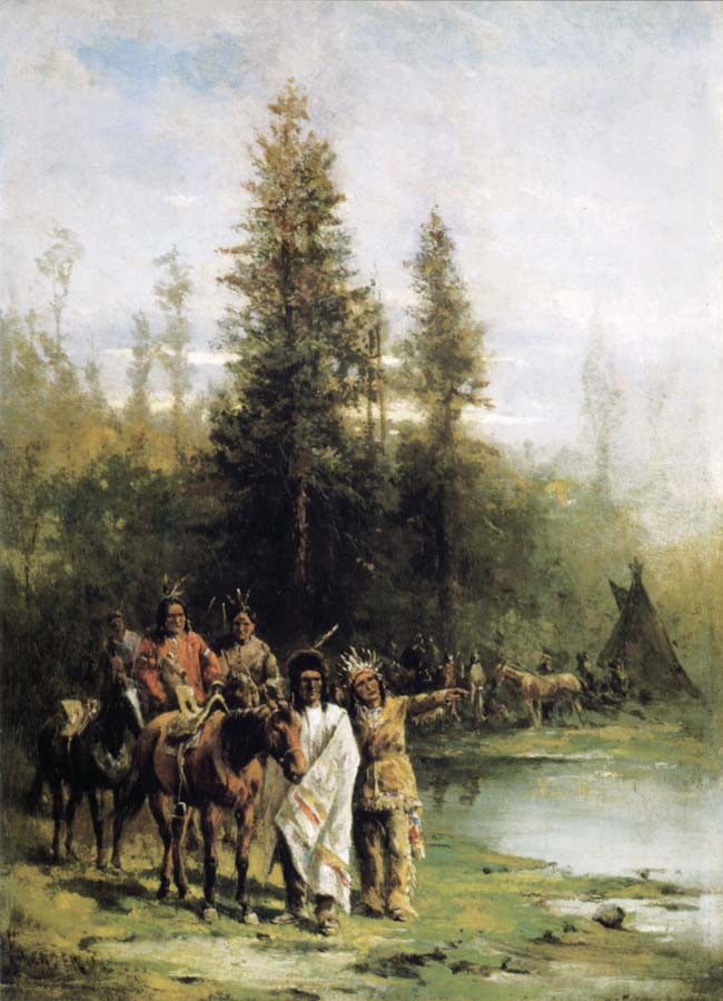 Indians by a Riverbank